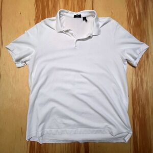 Theory White Cotton Mens XXL Polo‎